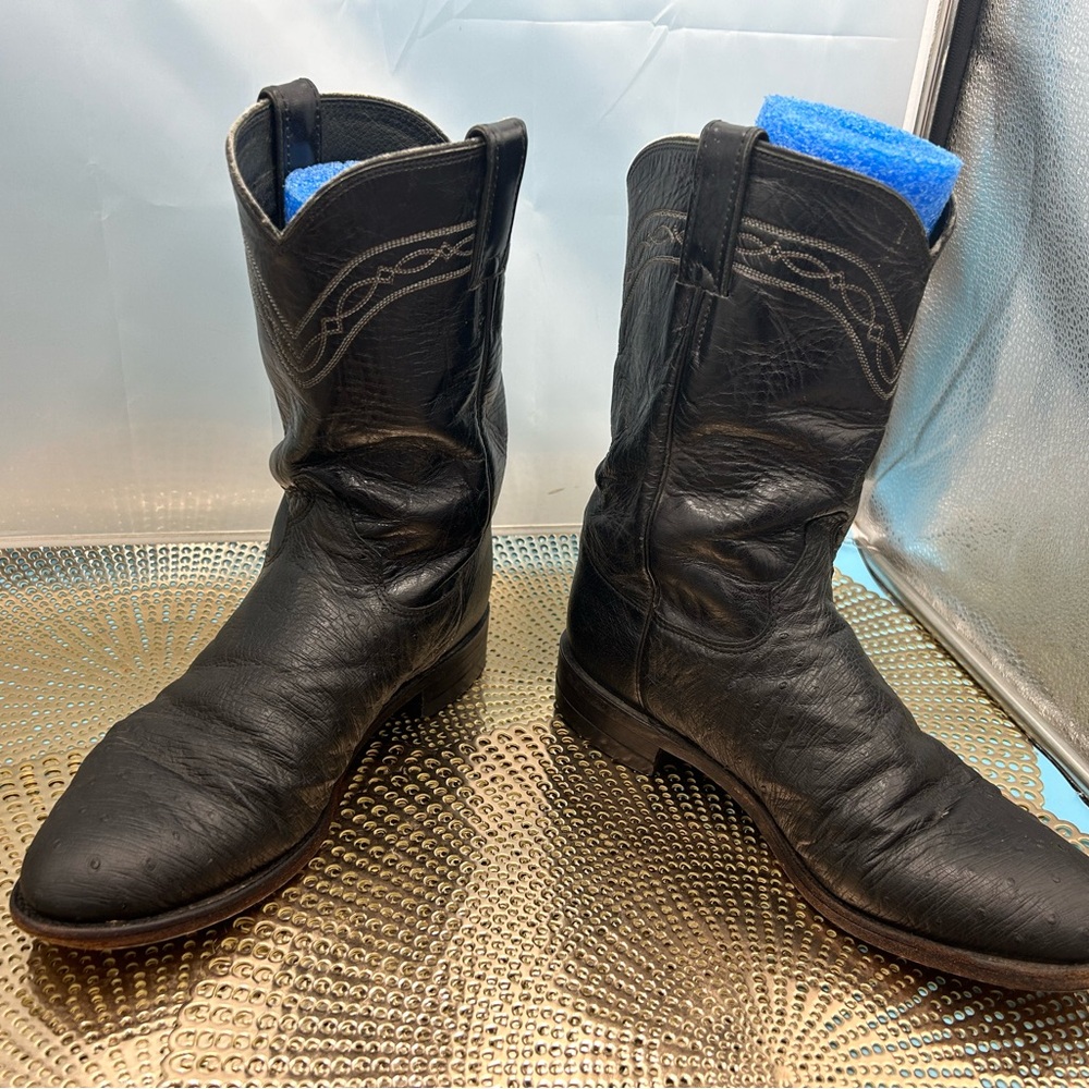 Justin man 7.5 exotic Roper cowboy boots